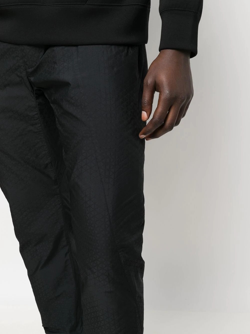 slim-cut elasticated-waistband trousers - 5