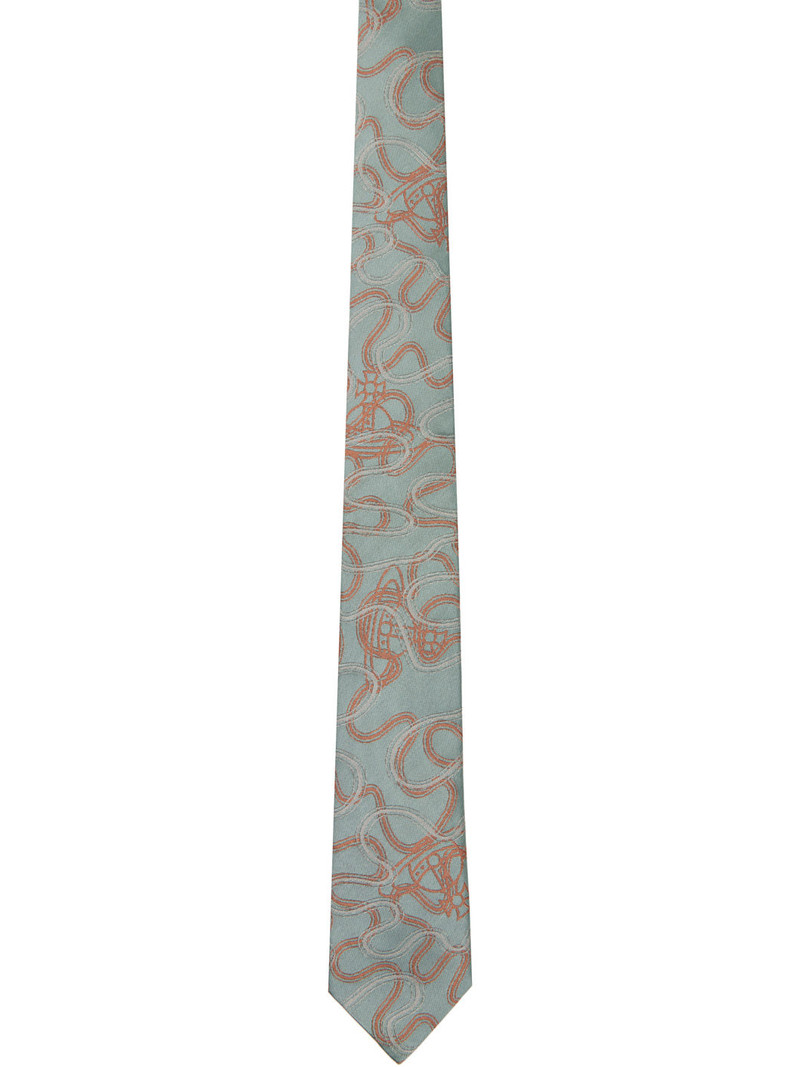 Green & Orange 7cm Tie 1