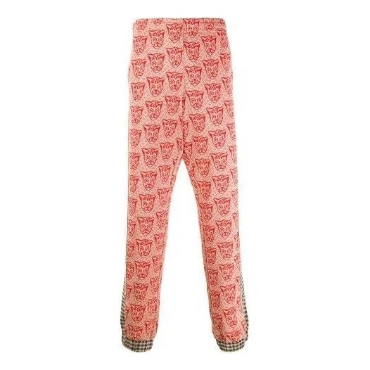 Gucci Houndstooth Cat Print Track Pants 'Orange' 580555-XJBGQ-7548 - 1