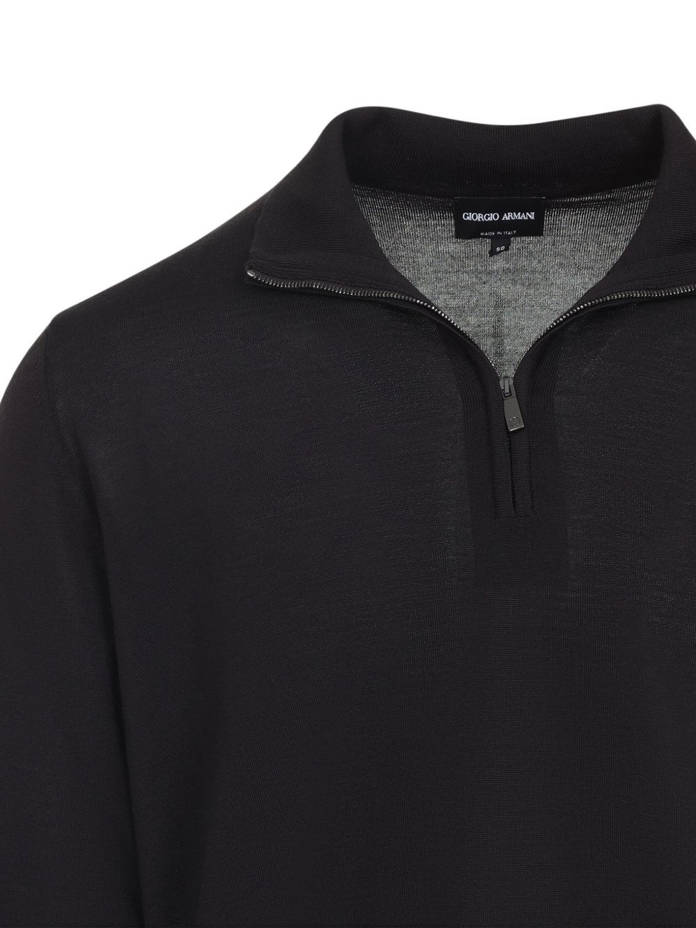 logo-embroidered polo sweater - 3