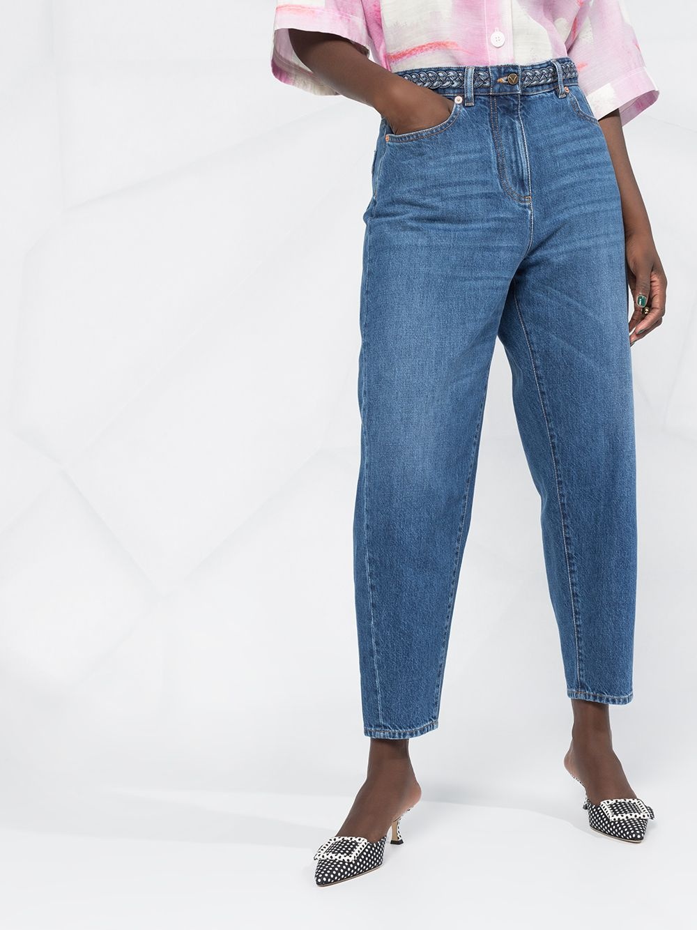 high-rise tapered jeans - 5