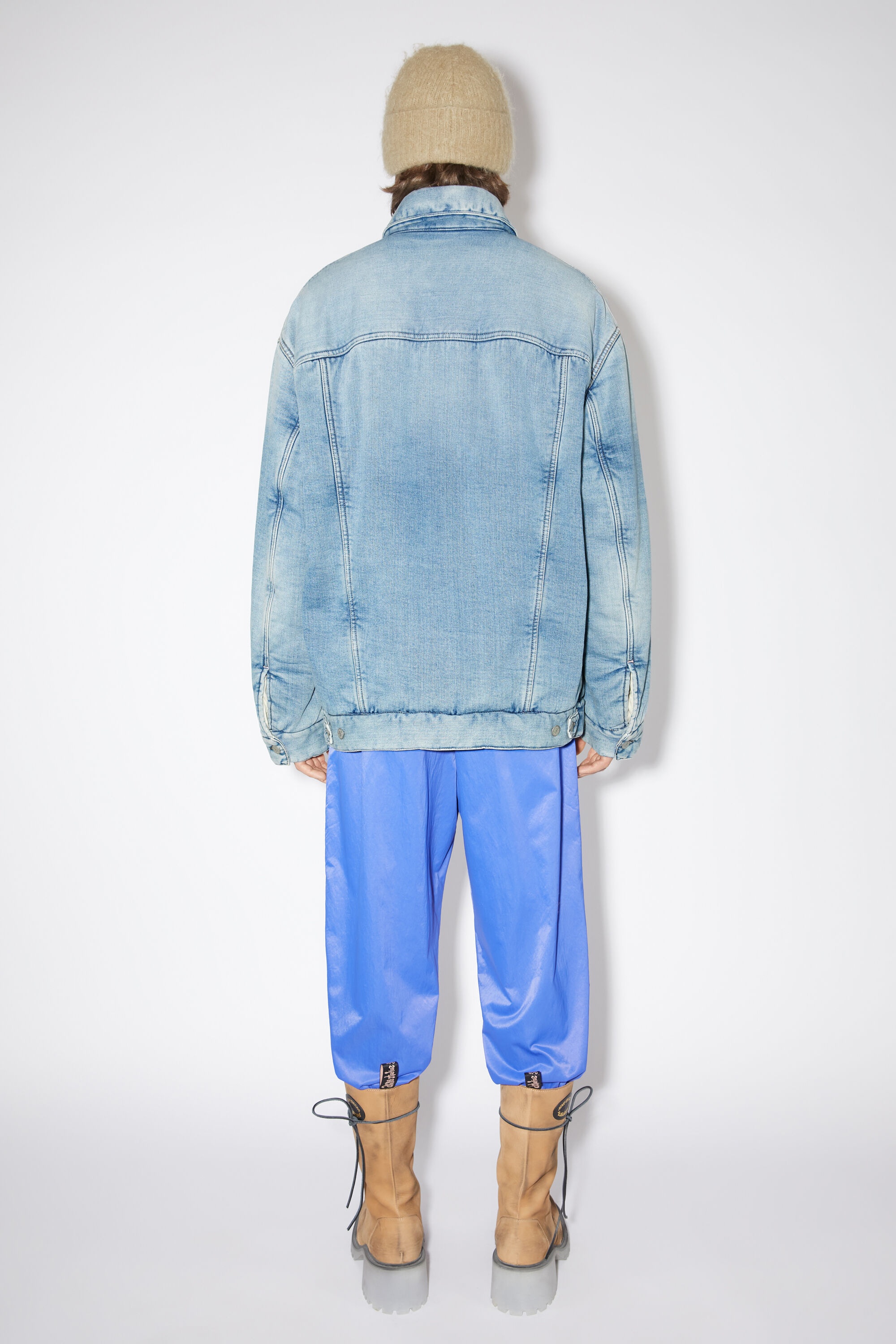 Oversized fit denim jacket - Light blue - 3