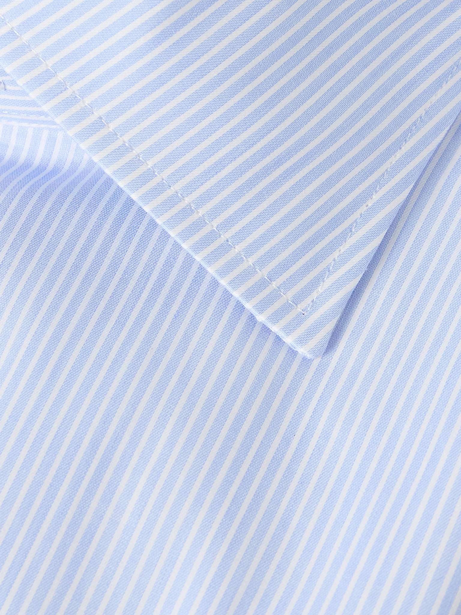 Cutaway-Collar Striped Cotton-Twill Shirt - 5