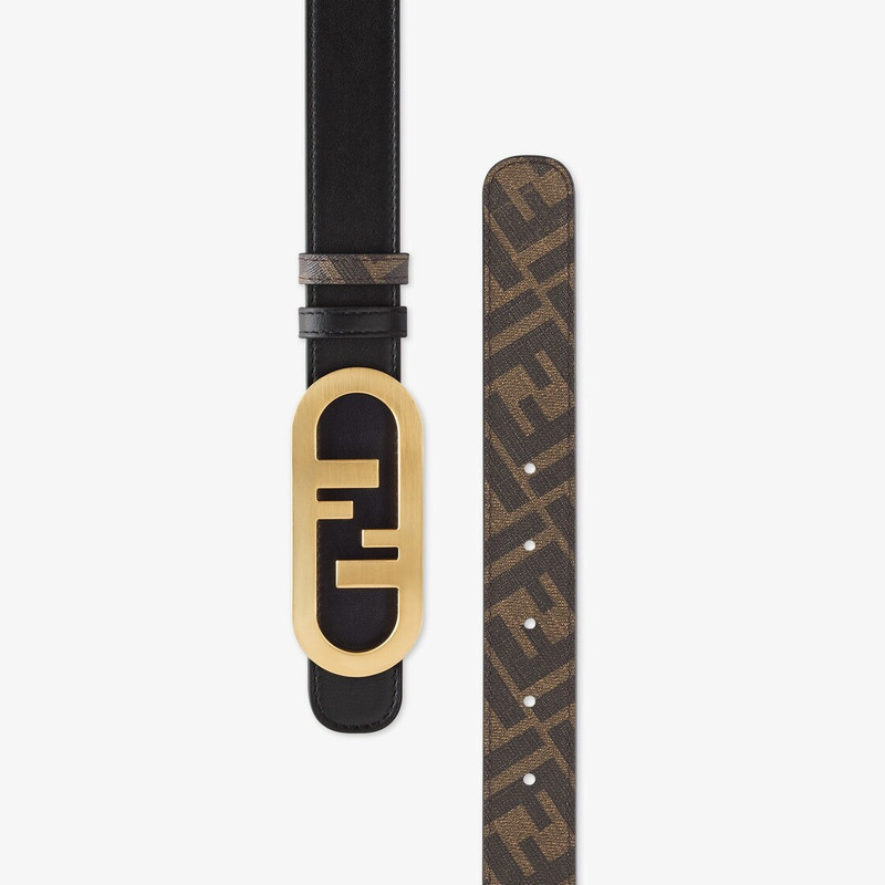 FENDI Black leather belt outlook