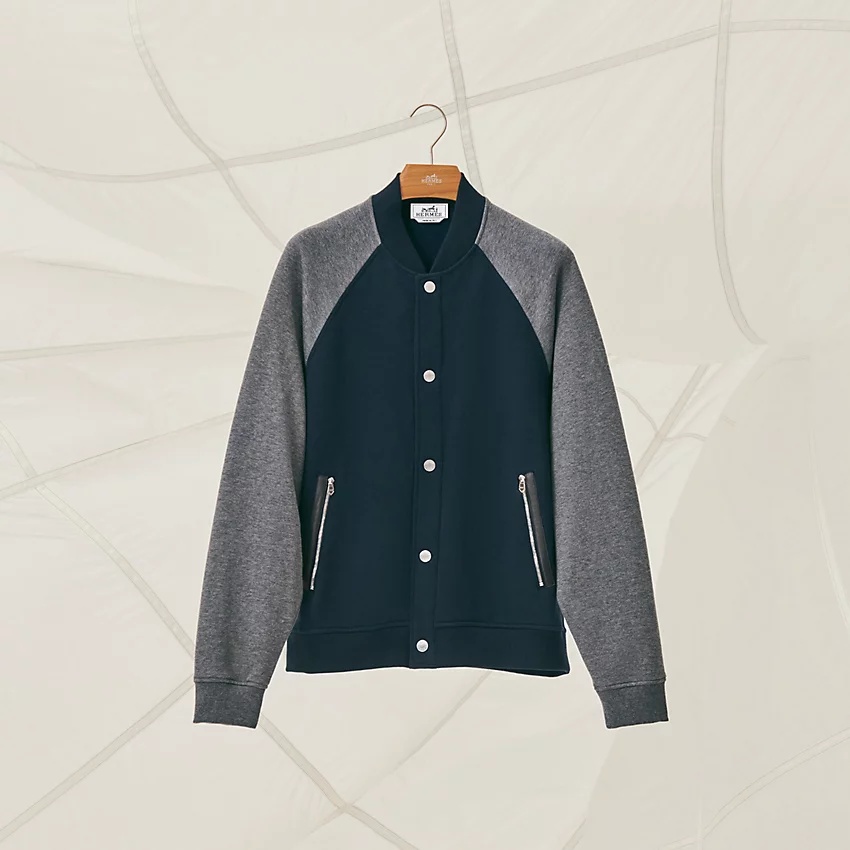 Varsity jacket with leather detail - 4