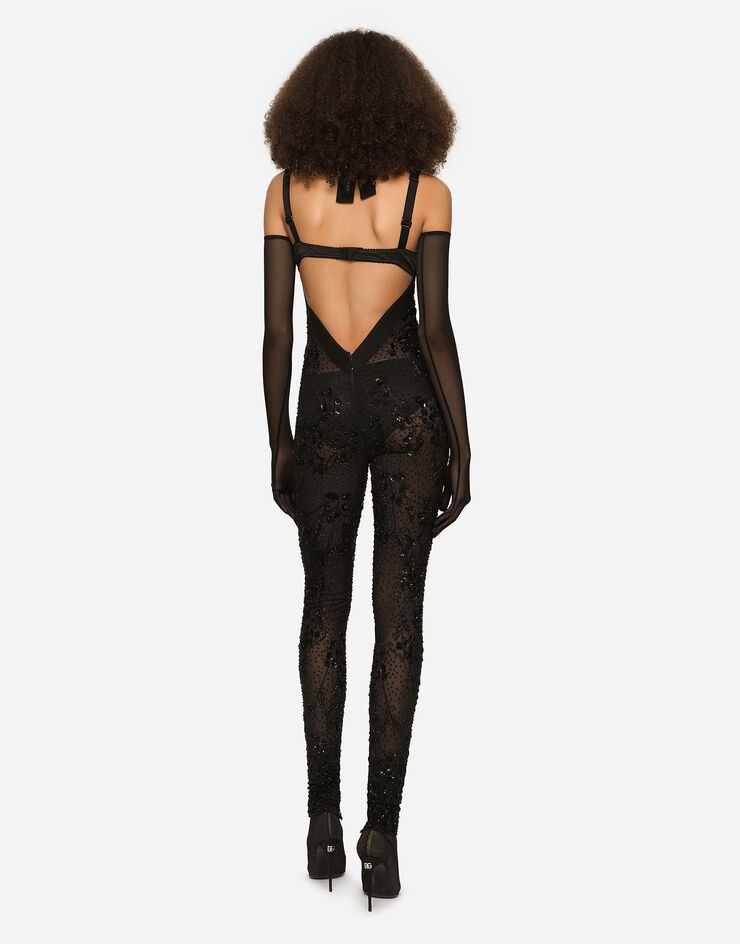 Marquisette jumpsuit with embroidery - 3