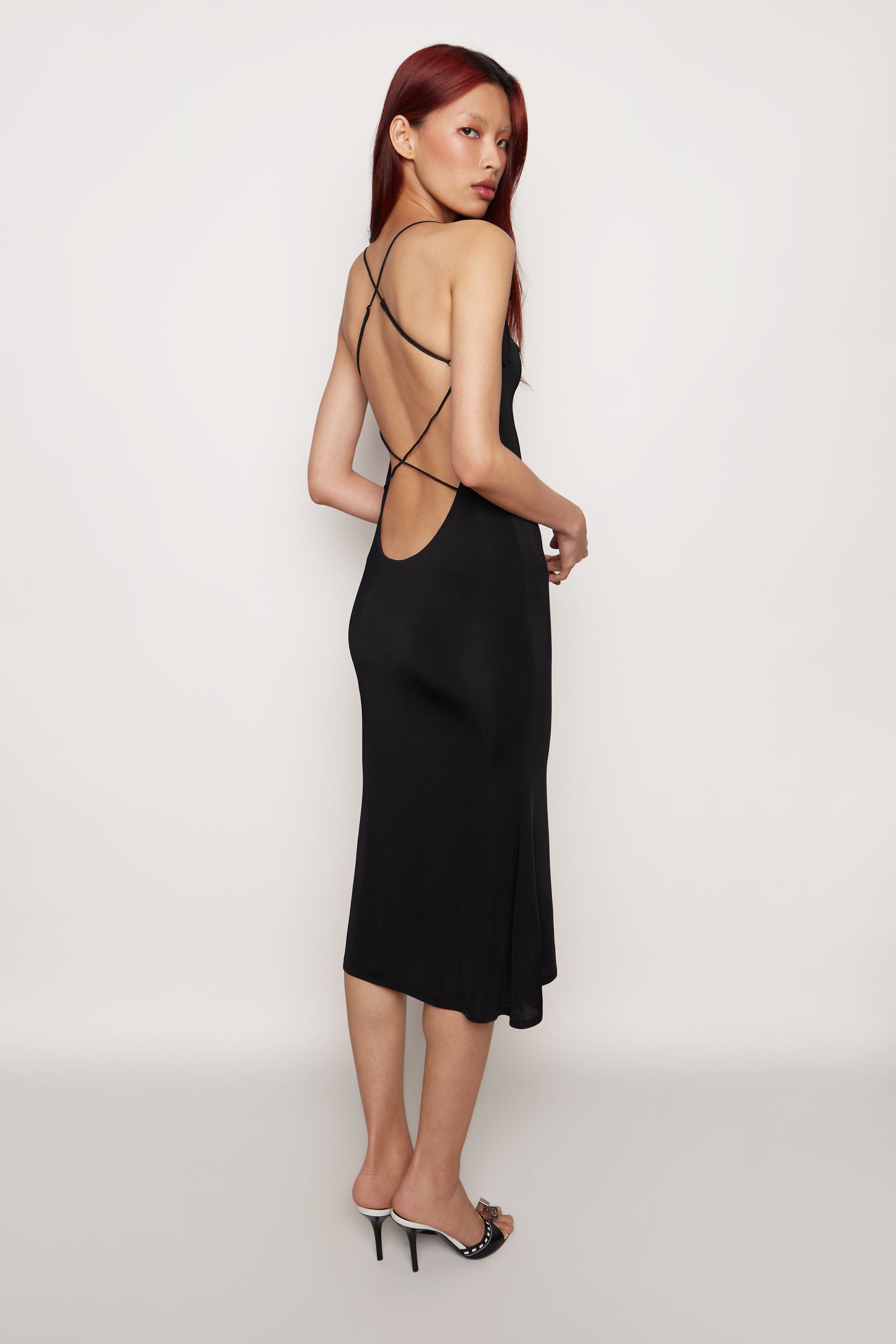 SLINKY MIDI DRESS - 2