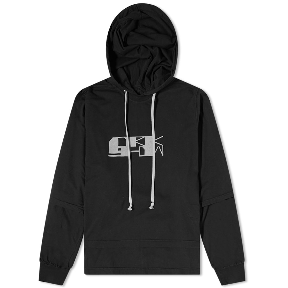 Rick Owens DRKSHDW Lightweight Layered Logo Hoody - 1