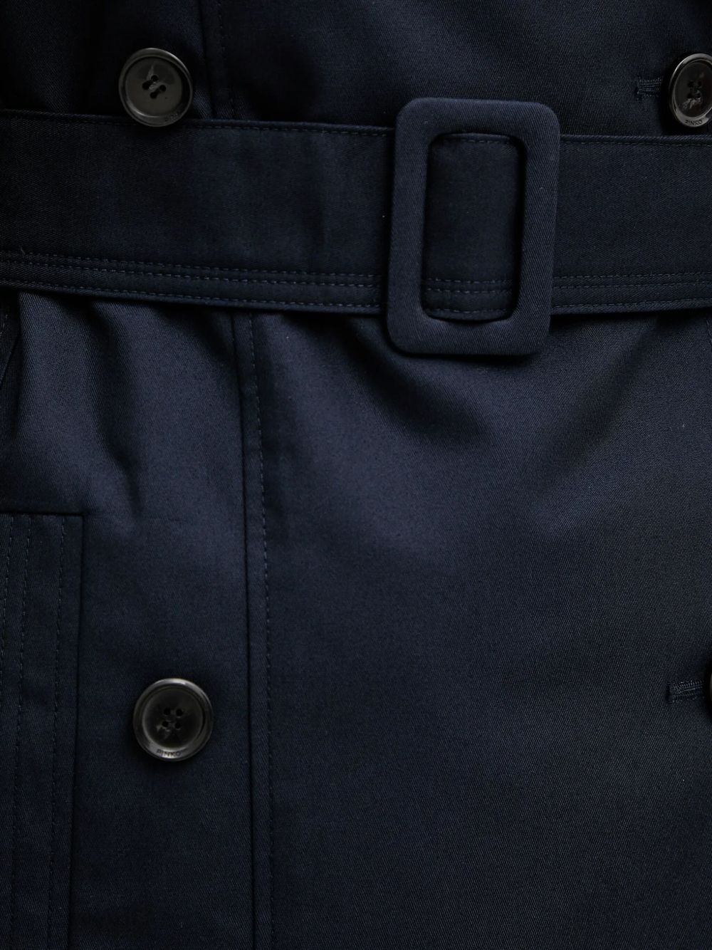 belted double-breasted trench coat - 5