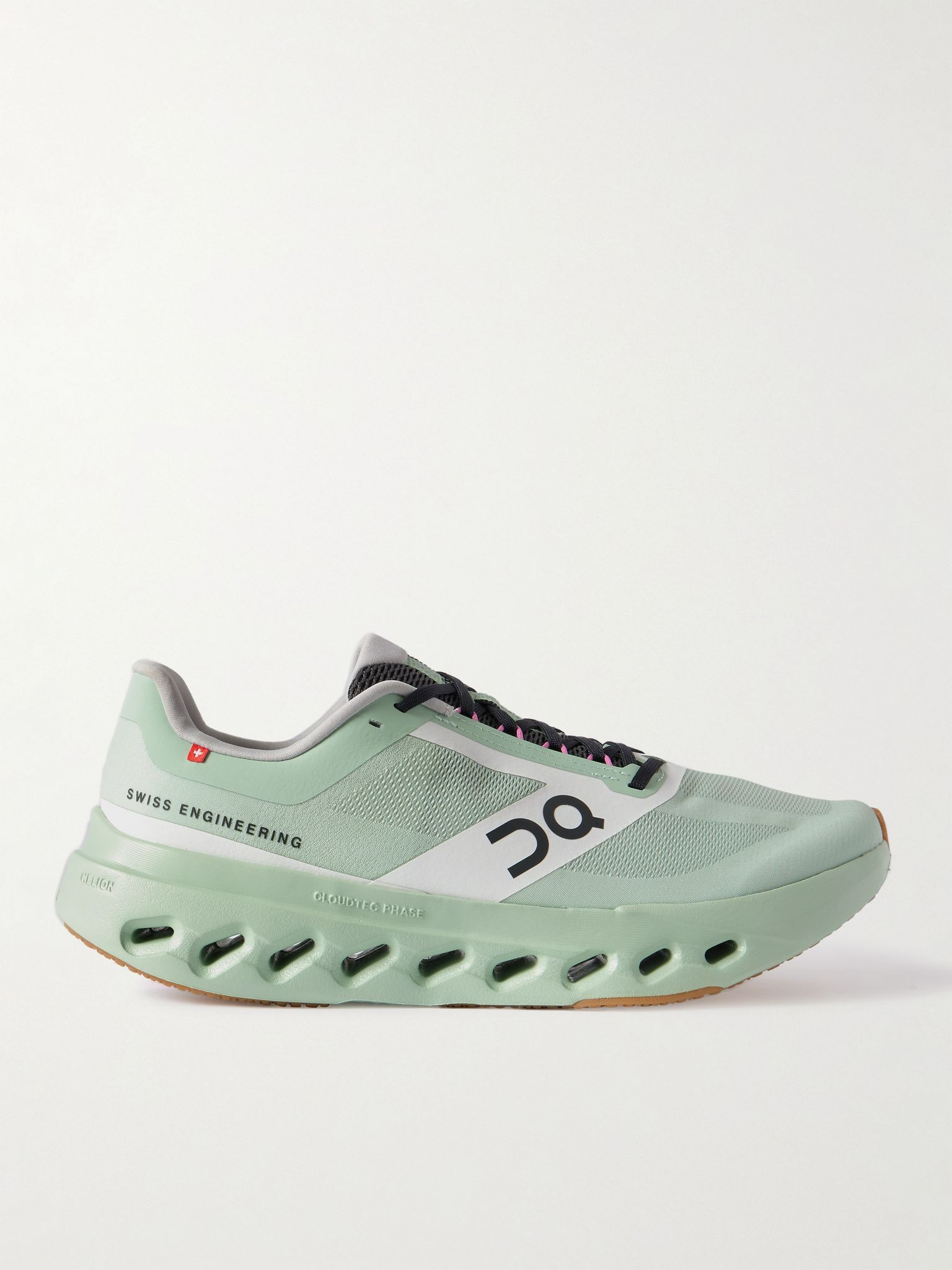 Cloudsurfer Next Z5 Rubber-Trimmed Recycled-Mesh Sneakers Green - 1