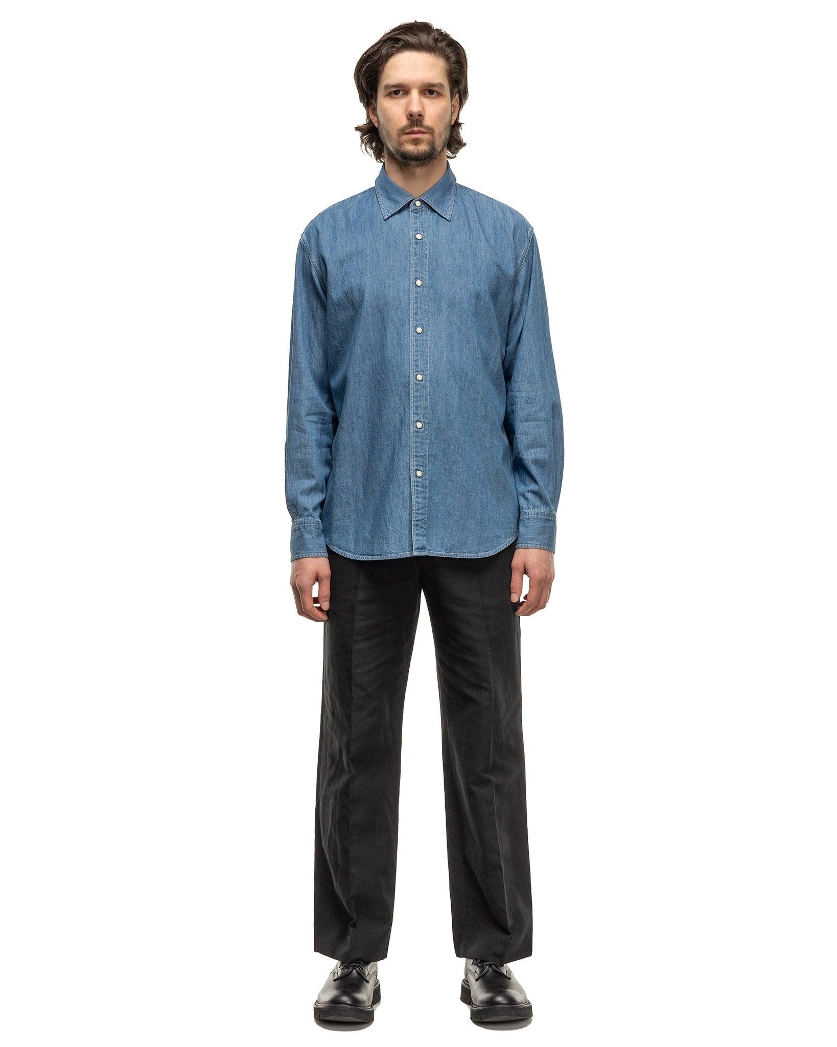 Selvedge Super Light Denim Shirt Washed Indigo - 2