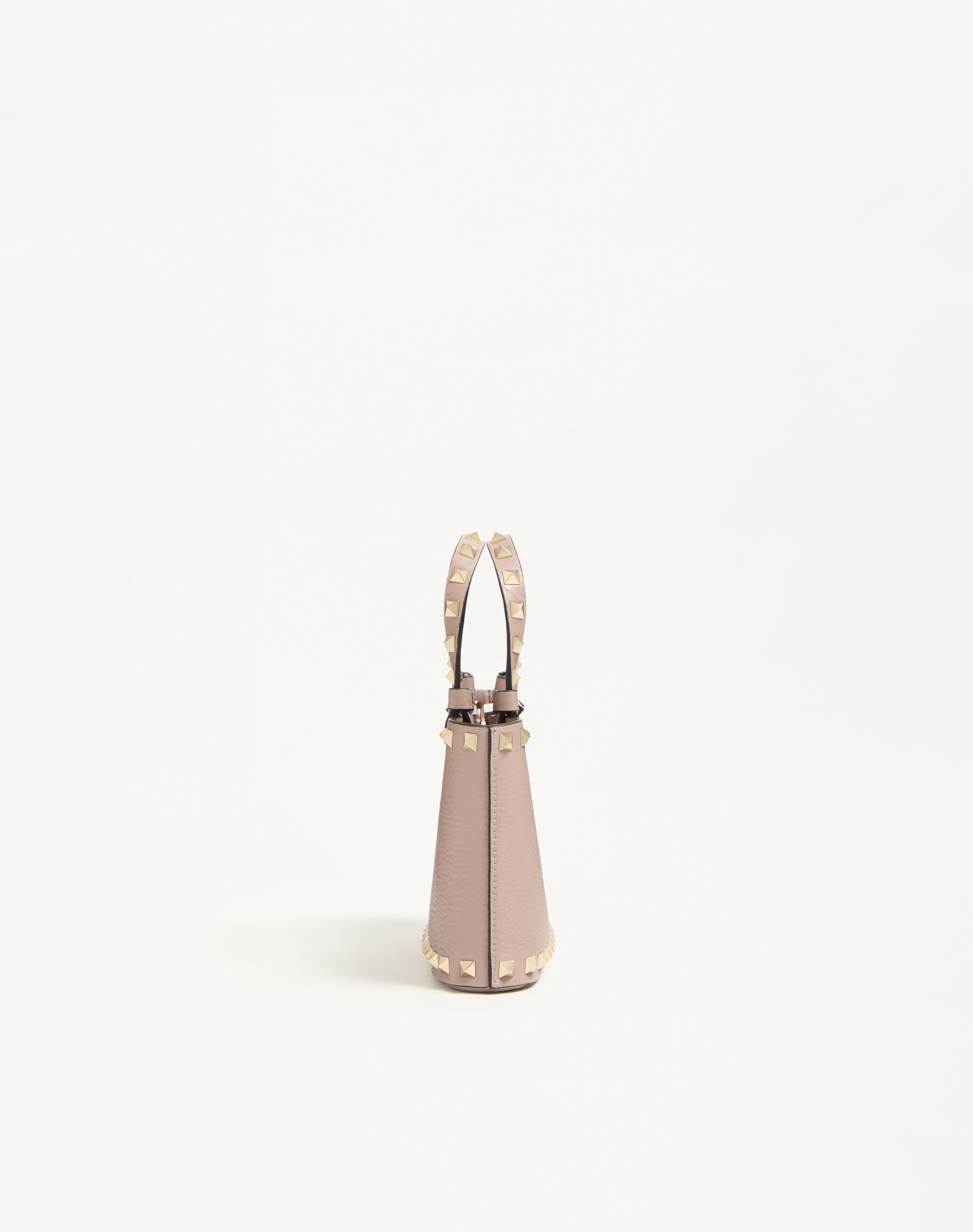 MINI ROCKSTUD SHOPPING BAG IN GRAINY CALFSKIN - 4