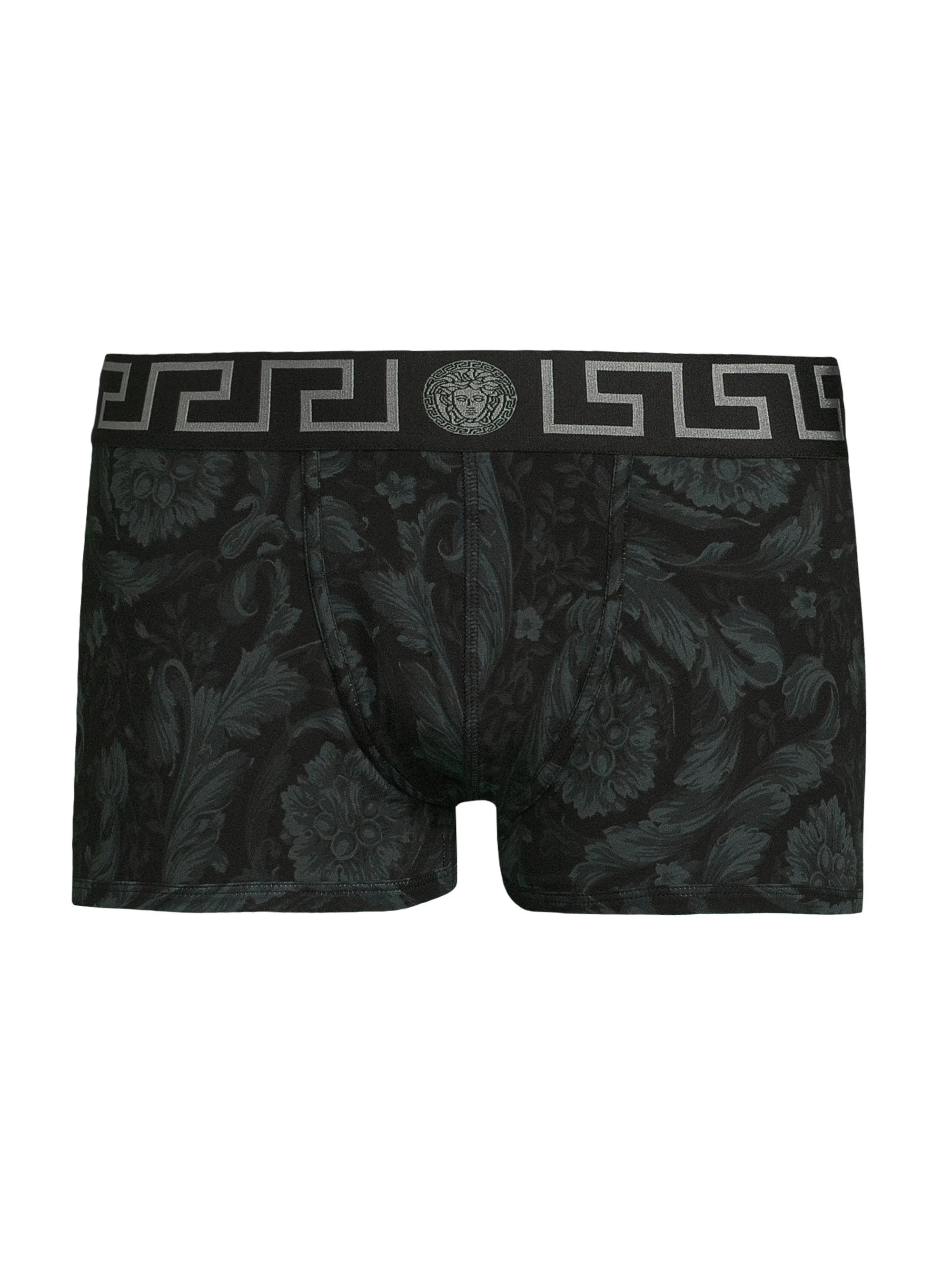 Men's Stretch Cotton Boxer Briefs - Black Grey - 1