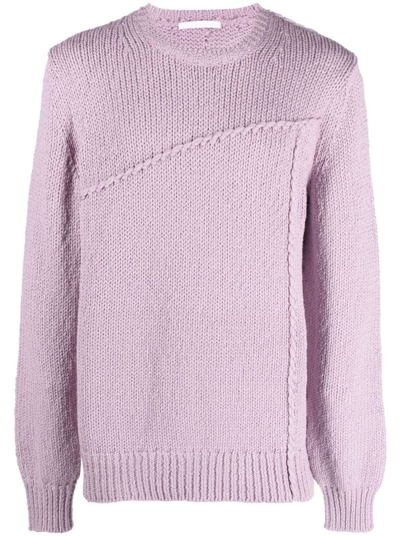 seamed knitted jumper - 1