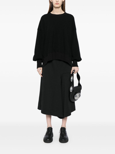 Yohji Yamamoto side-slit sweatshirt outlook