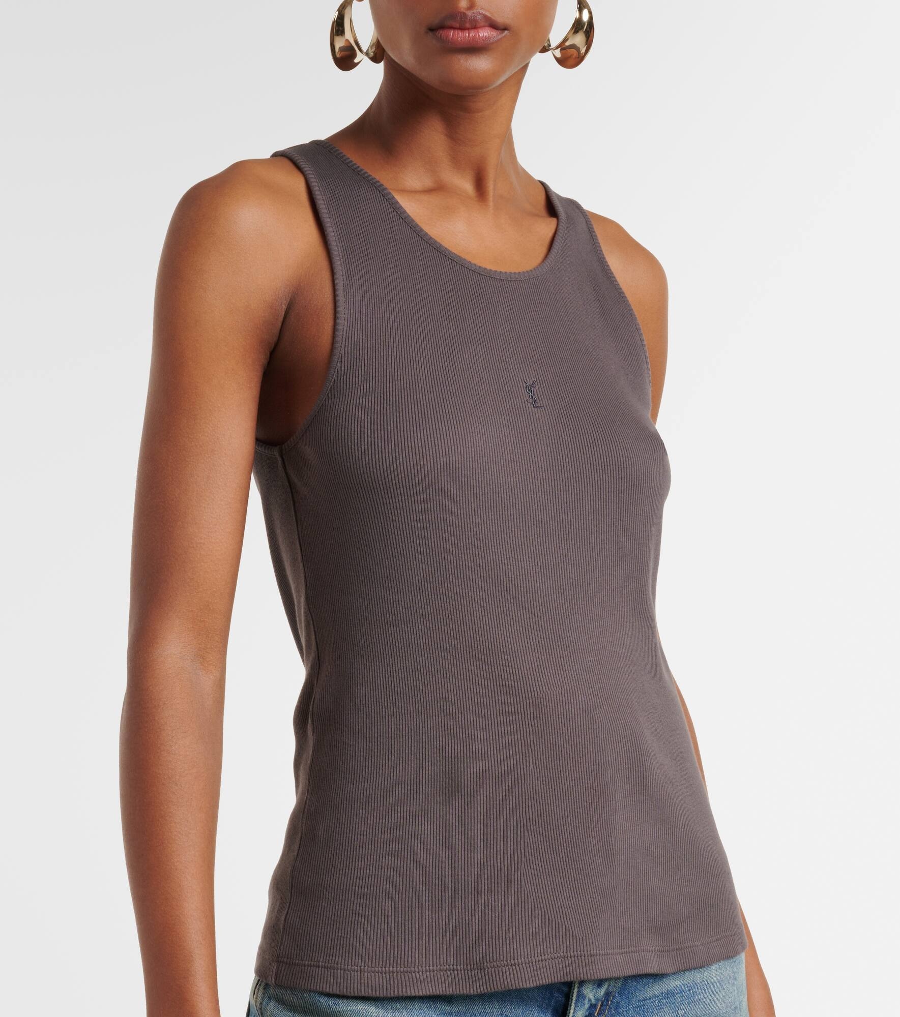 Cassandre ribbed-knit cotton tank top - 5