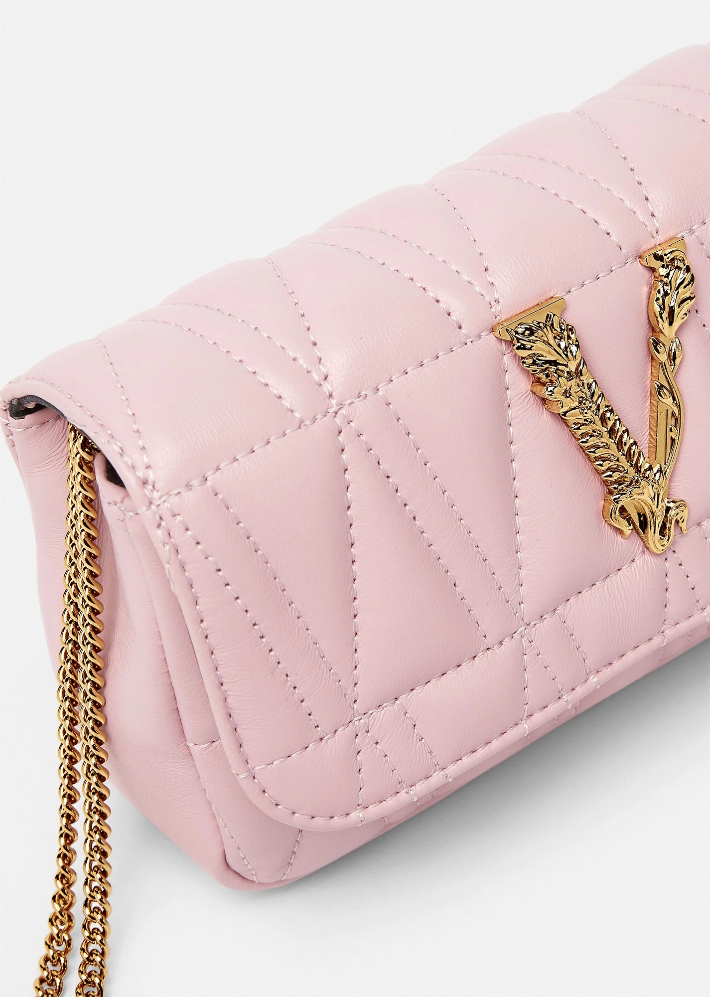 Virtus Quilted Leather Evening Bag - 5