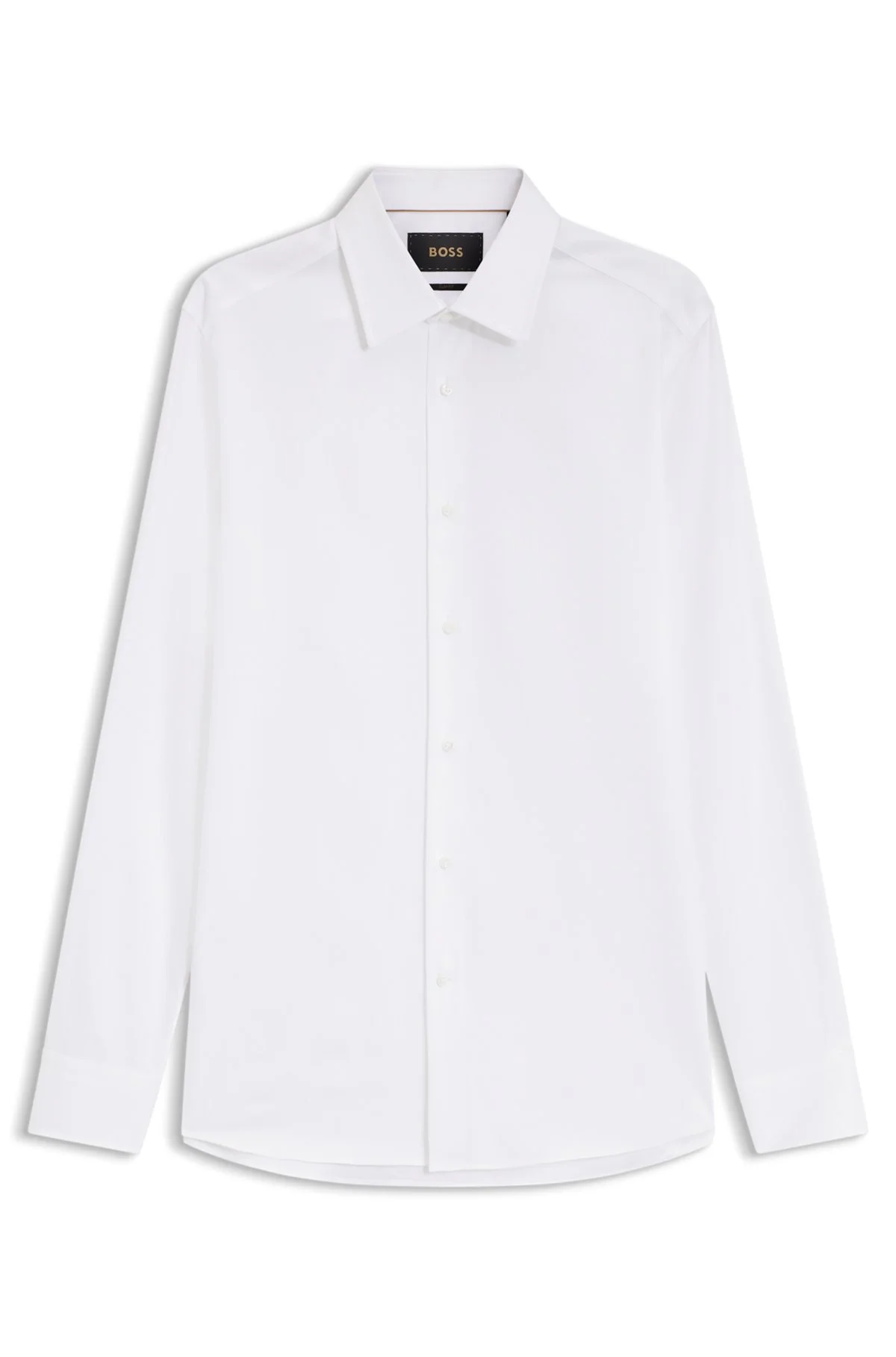 SLIM-FIT SHIRT IN MICRO-STRUCTURED ITALIAN-MADE COTTON - 1