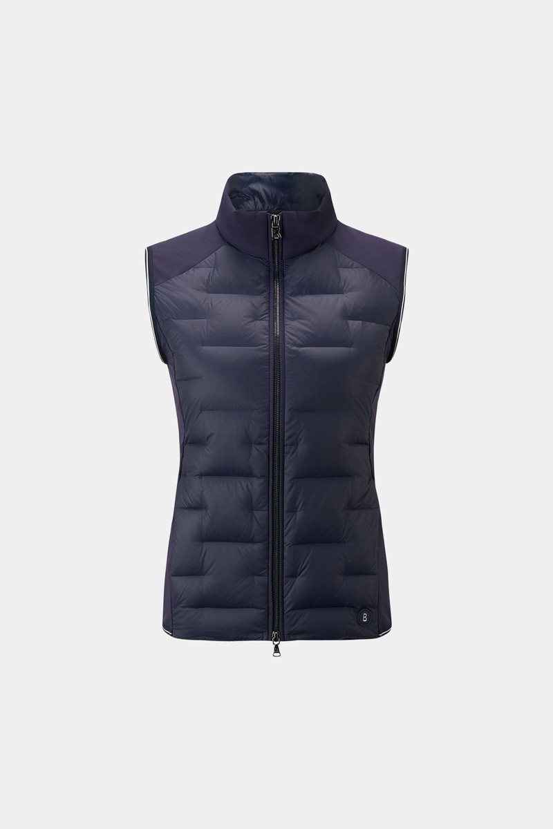 Lorina lightweight down vest in Navy blue 1