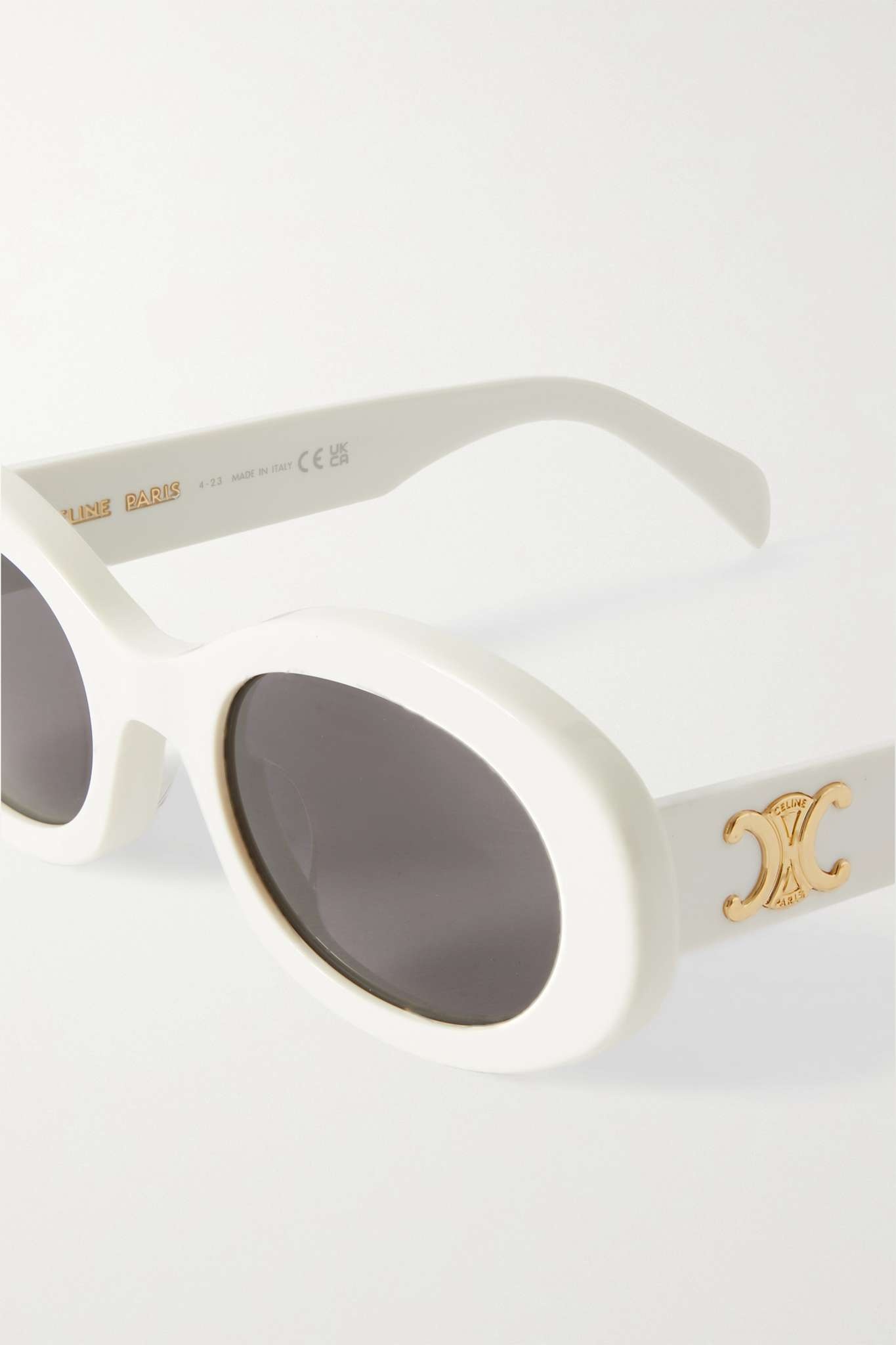 Triomphe oval-frame acetate sunglasses - 4