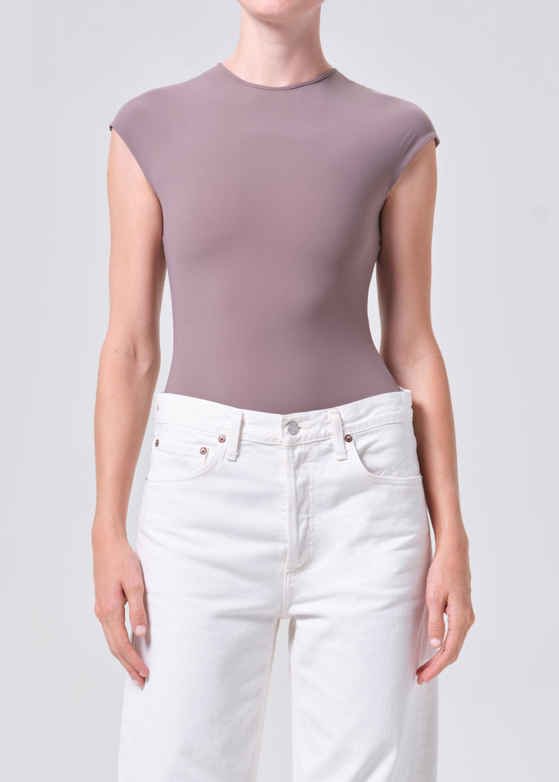 AGOLDE AGATA BODYSUIT IN TAUPE outlook