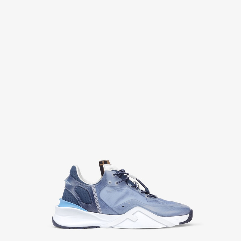 Slip-on sneakers with adjustable elastic laces, FF stopper and corrugated sole with engraved F. Fend 1