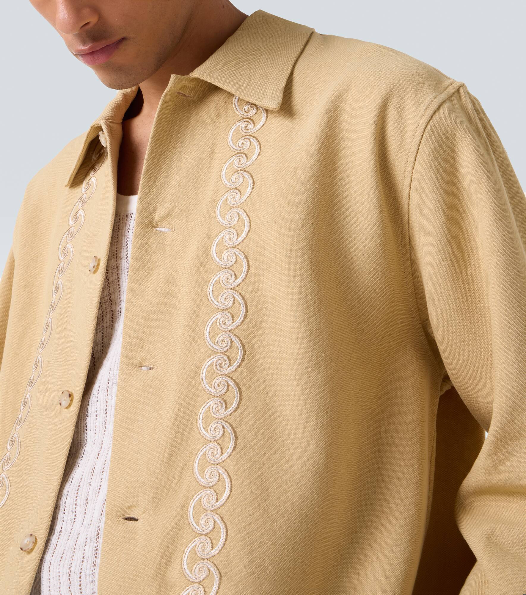 Embroidered overshirt - 5