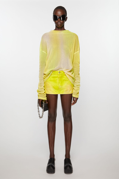 Acne Studios Denim mini skirt - Neon yellow outlook