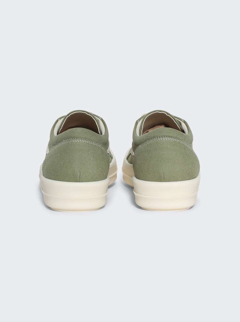 Rick Owens DRKSHDW Scarpe In Pelle Vintage Sneakers Sage And Milk outlook
