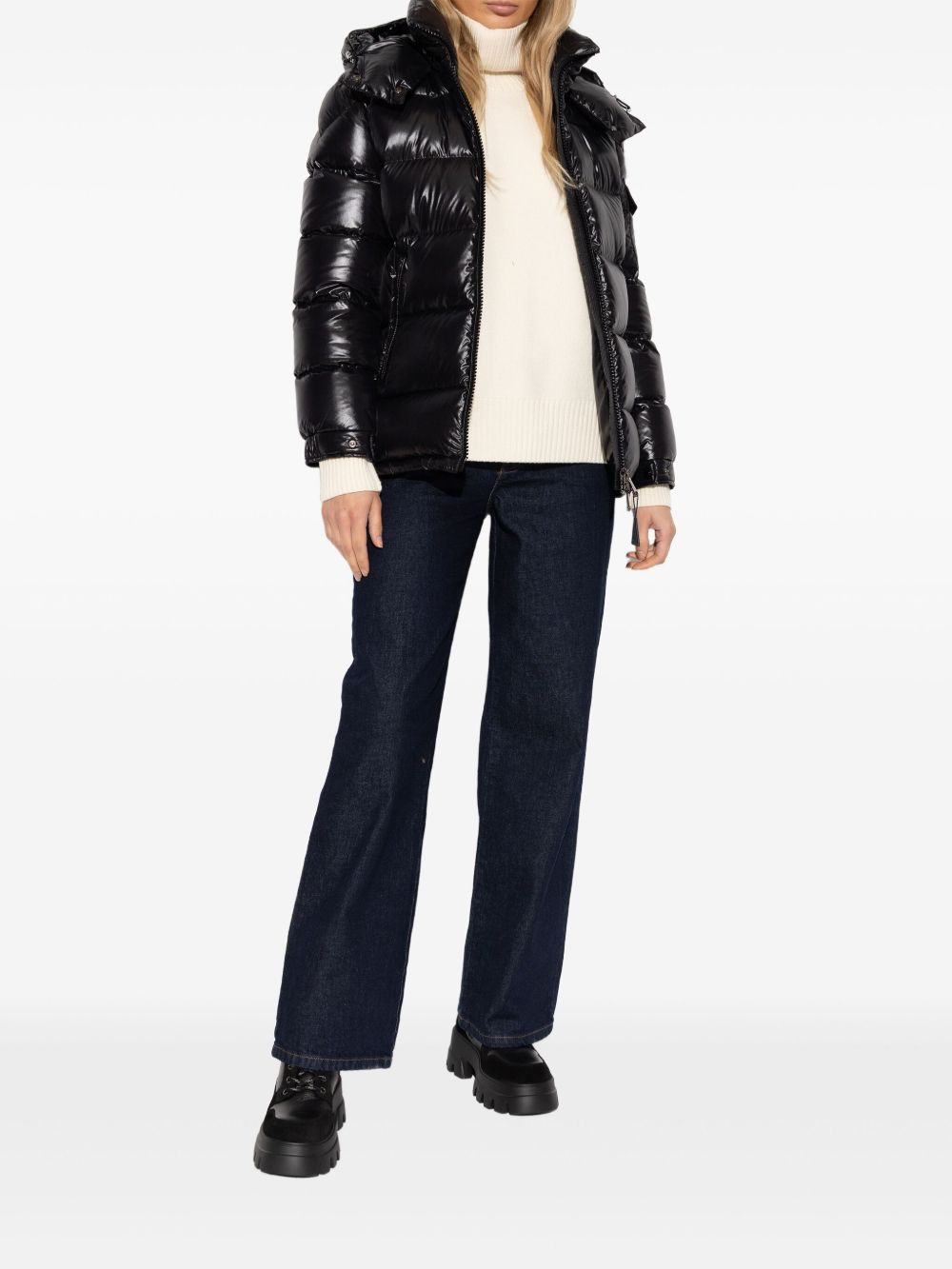 lace-up panelled combat boots - 5