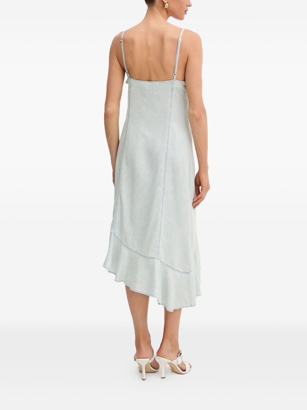 ruffled asymmetric midi dress - 2