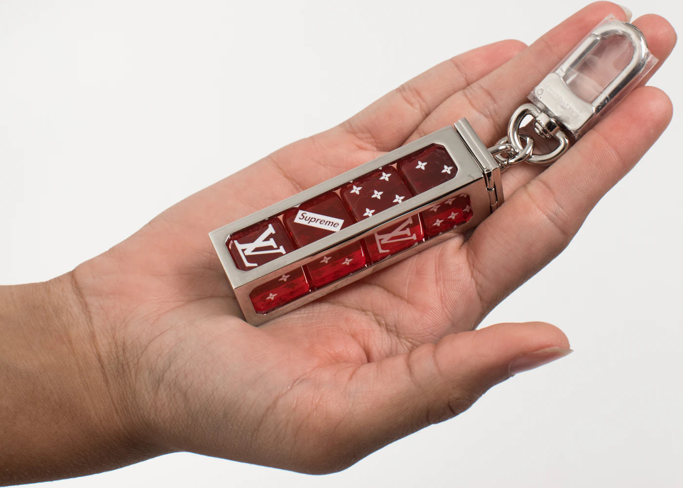 Louis Vuitton x Supreme Dice Key Chain Red - 3