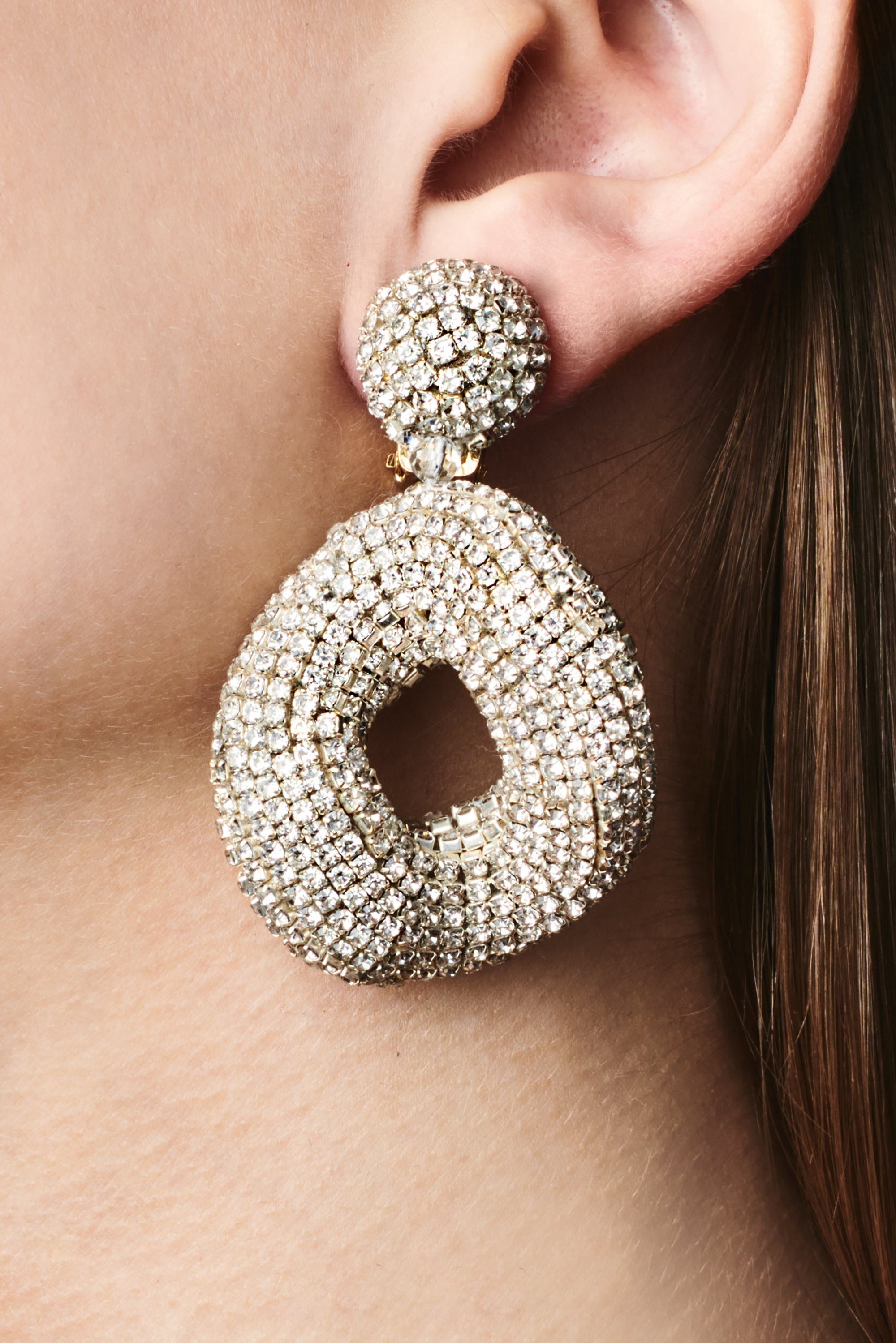 KATE EARRINGS - CLEAR CRYSTALS - 2