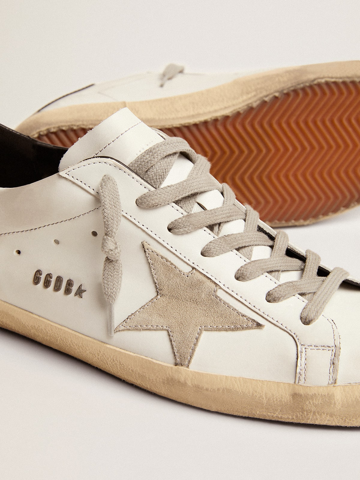Men's Super-Star with black heel tab and metal stud lettering - 4