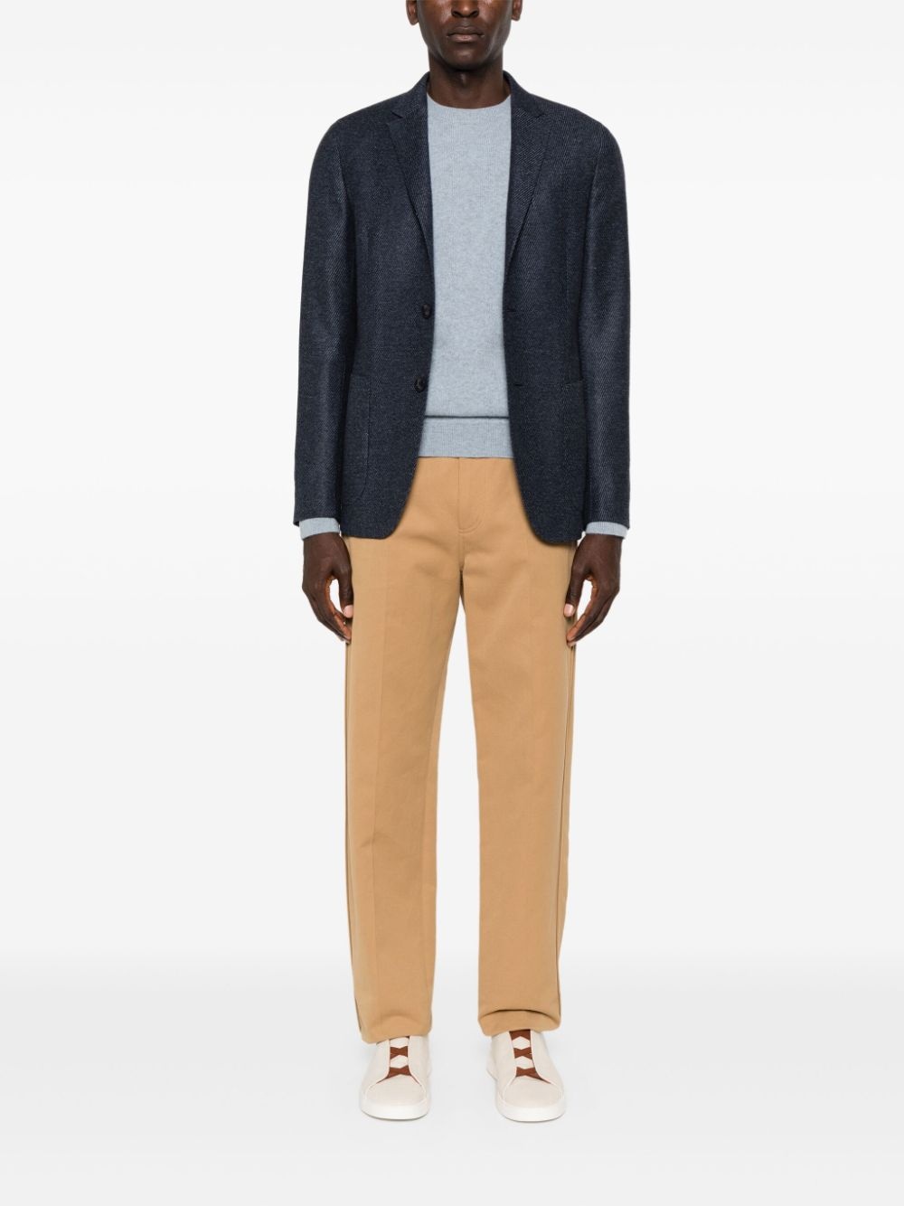 brushed fine-knit jumper - 2