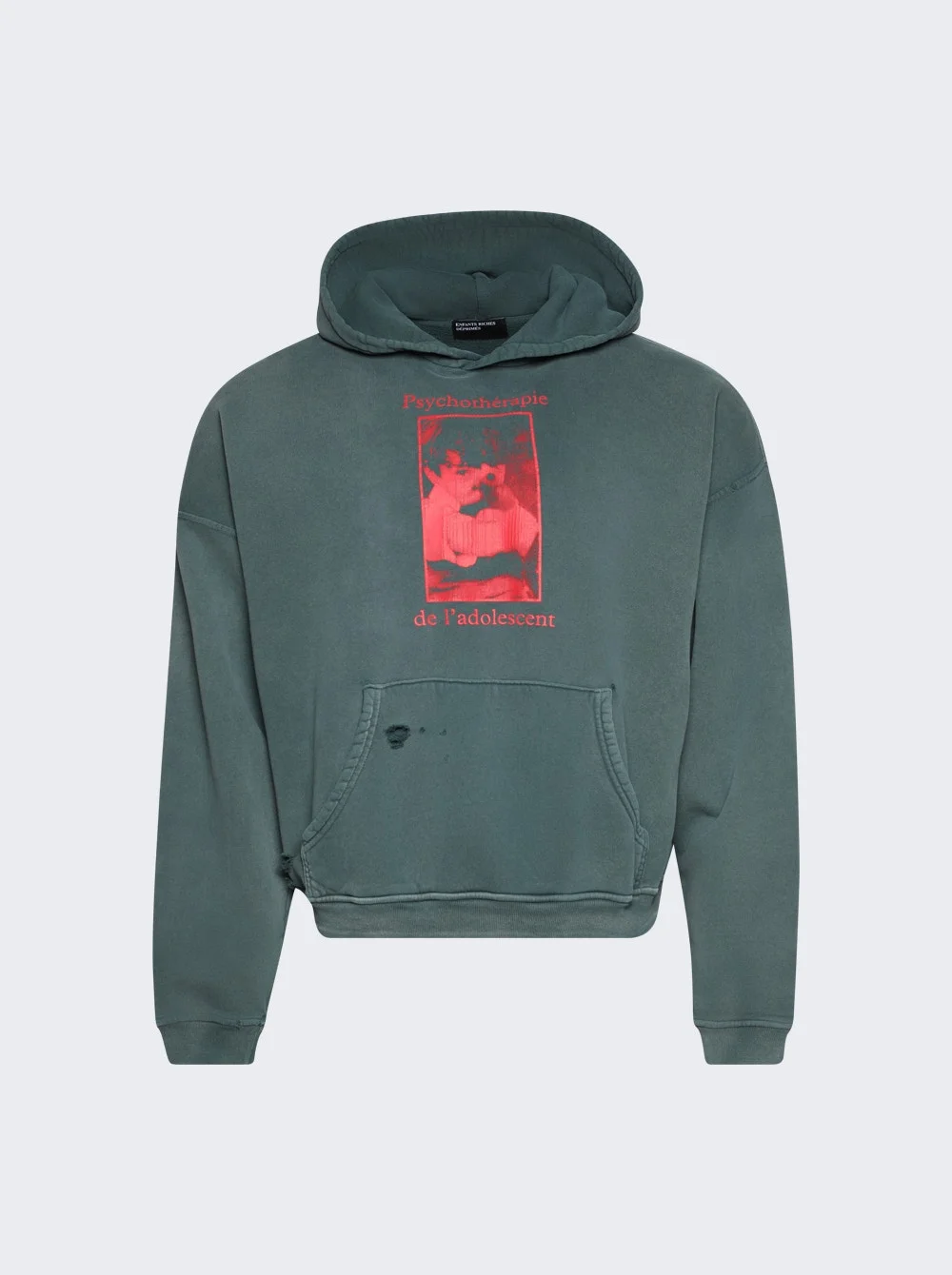 PsychothÉrapie De L'adolescent Hoodie Antique Green - 1