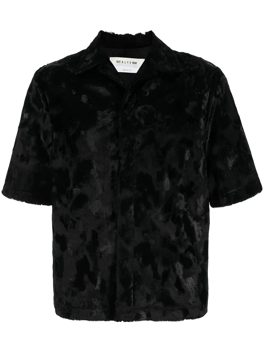 velour short-sleeve shirt - 1