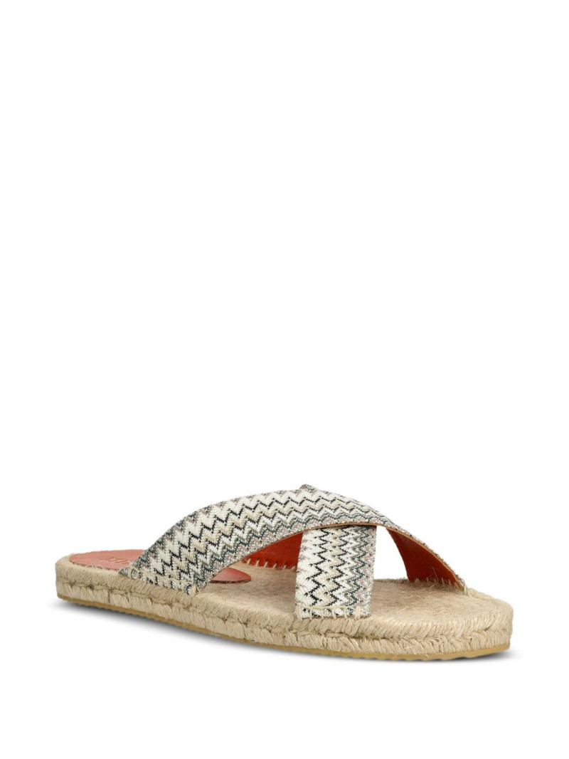 Missoni cross-strap woven slides outlook