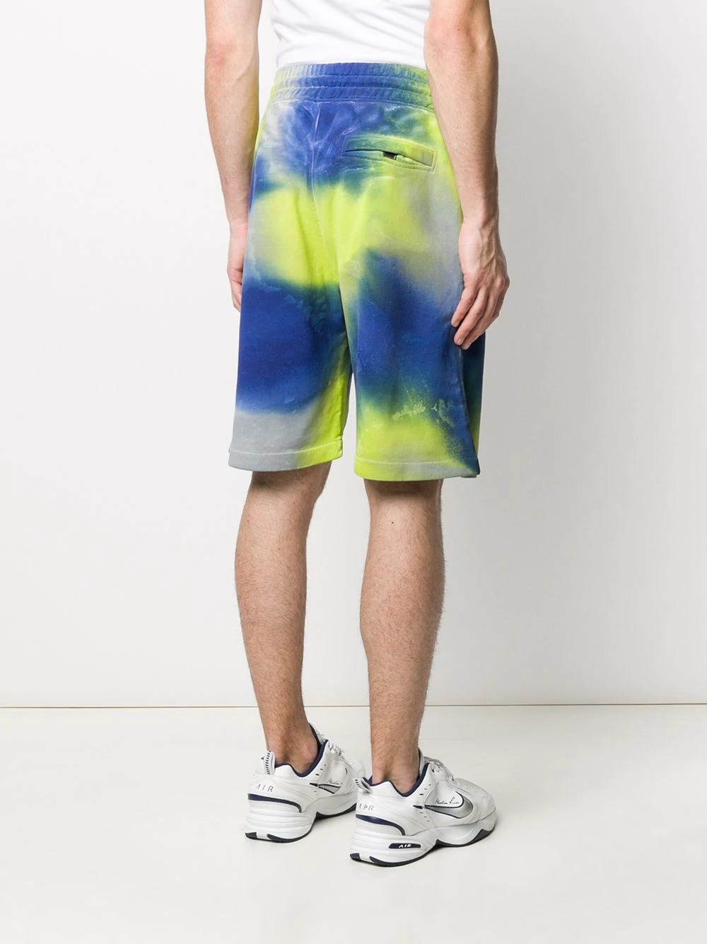 tie-dye logo track shorts - 4