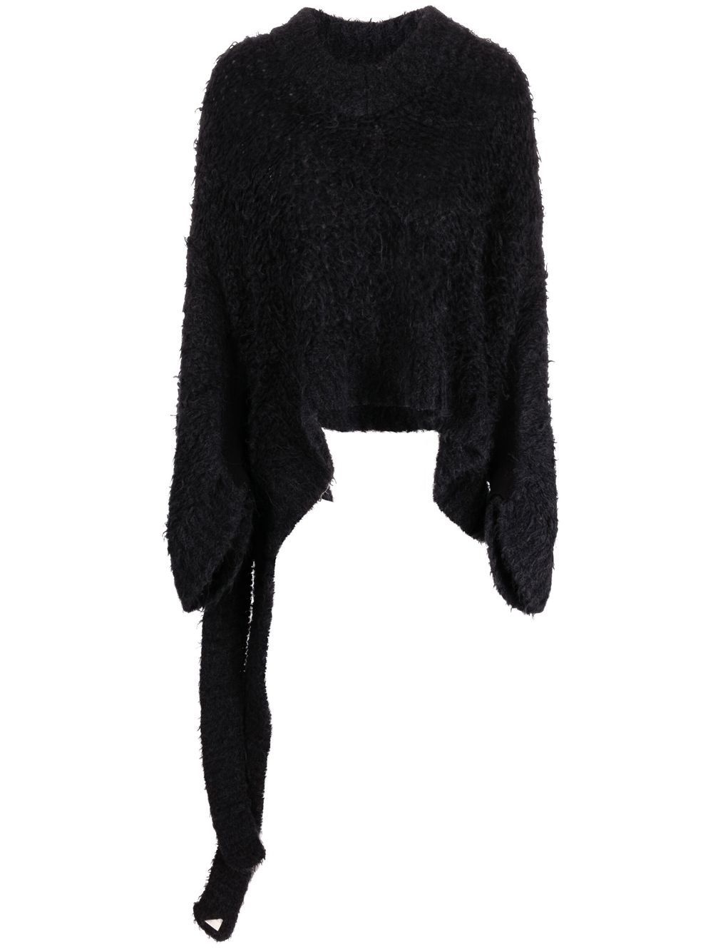 open-knit V-neck jumper - 1