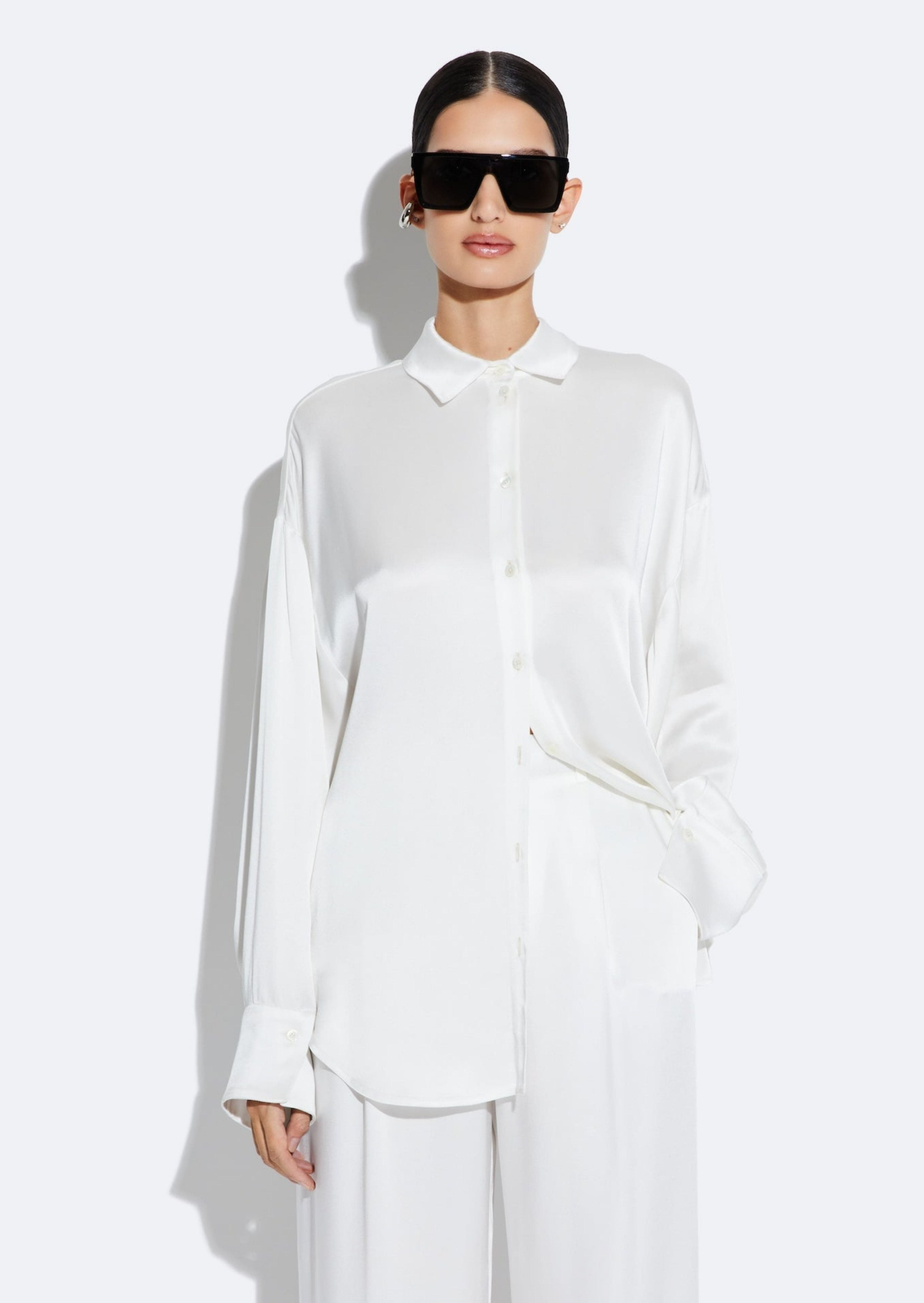 Satin Button Down Top - 2