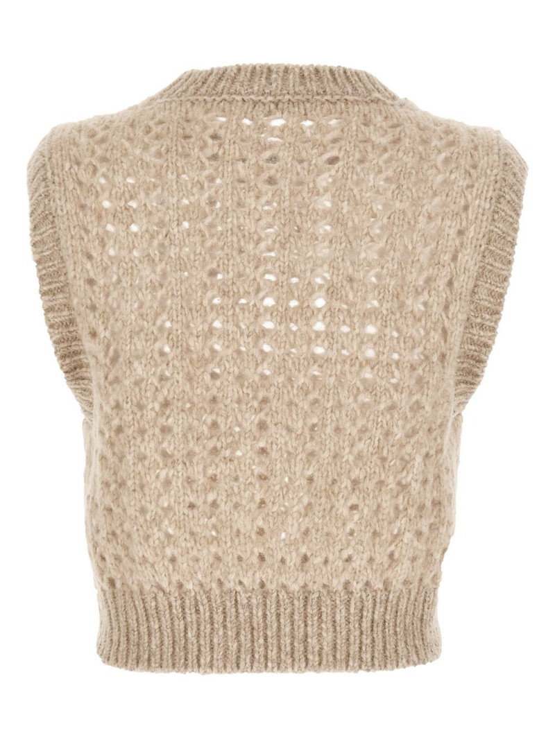 PESERICO open-knit vest outlook