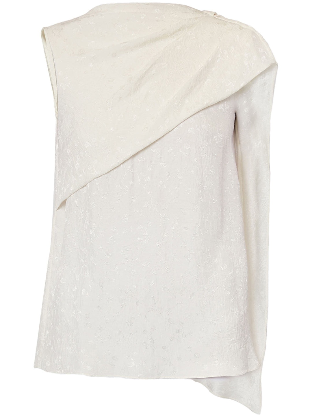 Asymmetric Drape Blouse - 1