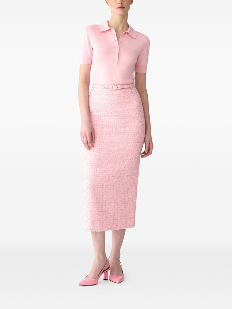 CAROLINA HERRERA tweed pencil midi skirt outlook
