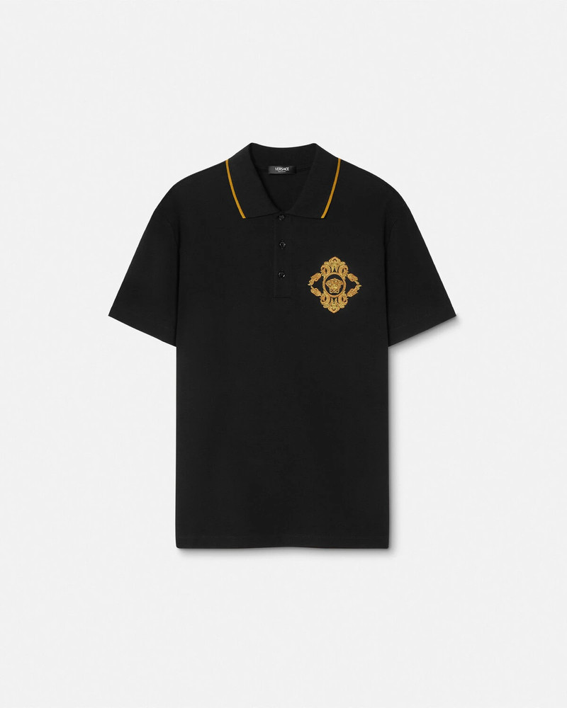 Embroidered Architectural Baroque Polo Shirt 1