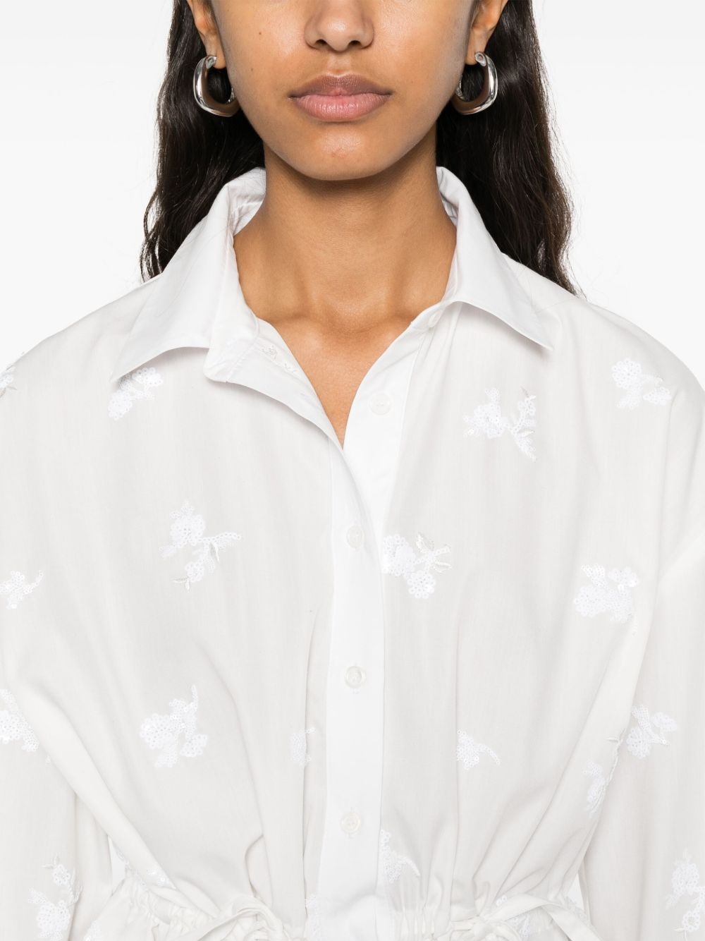 floral-embroidered blouse - 5