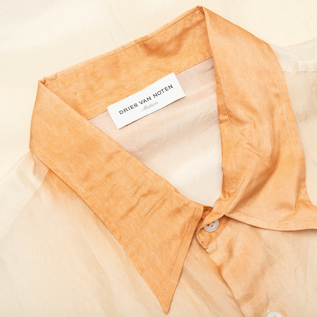 SILK OMBRE SHIRT - ORANGE - 3
