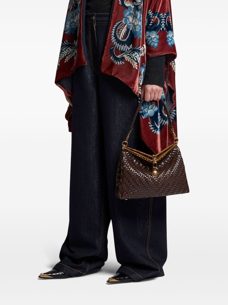 Etro medium woven Vela shoulder bag outlook