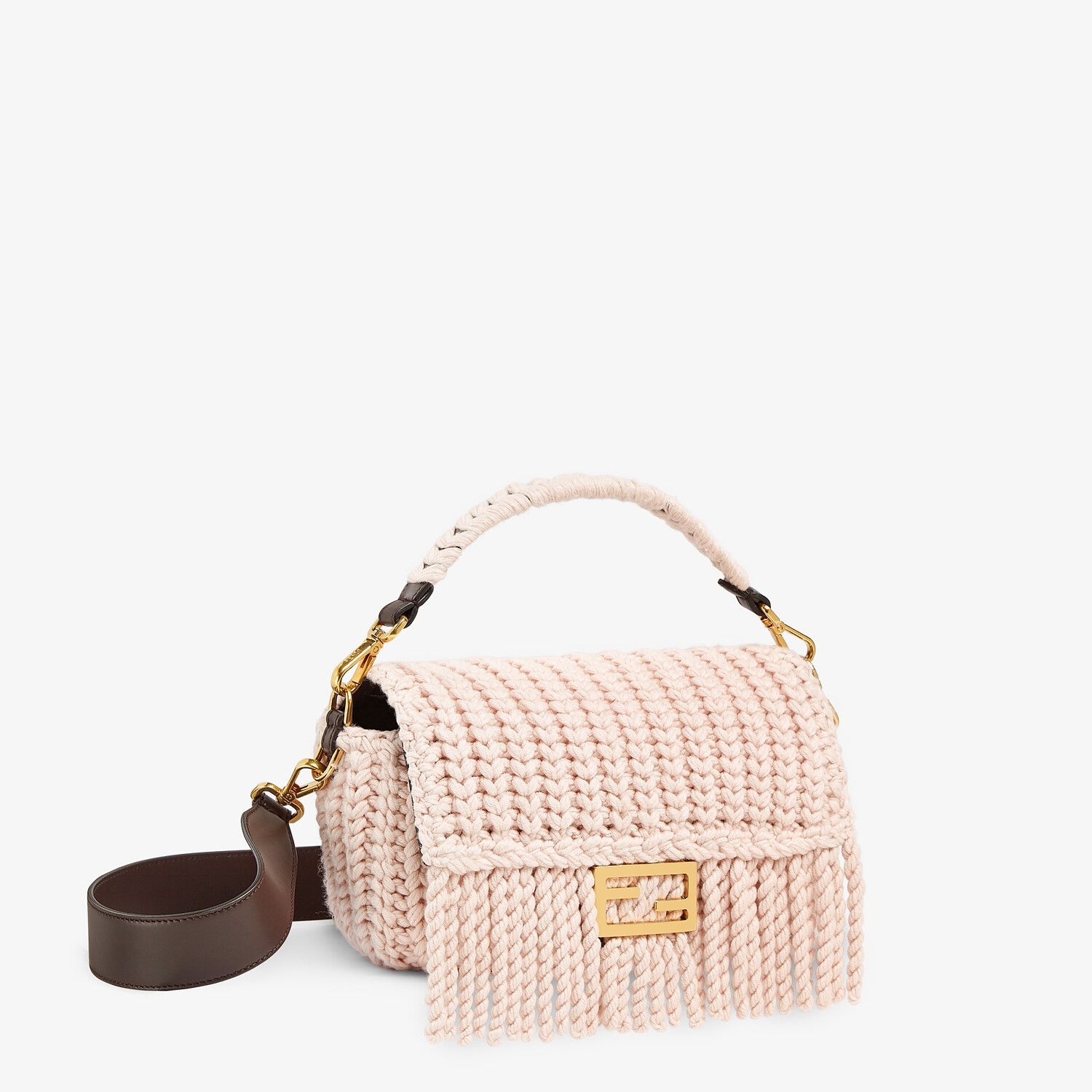 Pink wool bag with fringes - 3