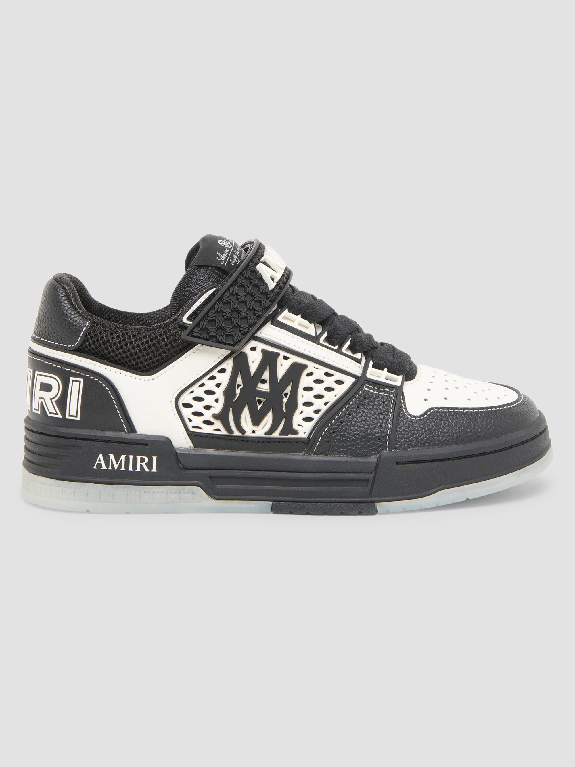 Men's Skyline Logo Leather Sneakers - Black Ivory - 1